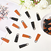 40Pcs 2 Colors PU Leather Zipper Puller FIND-GF0008-33-3