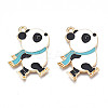 Rack Plating Alloy Enamel Pendants ENAM-N055-041-2