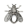 Plating Antique Silver Alloy Brooch Base Settings PALLOY-S045-01AS-1