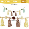 Round Cotton Tassel Hanging Wall Art Decorations HJEW-WH20003-19B-2