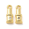 Rack Plating Brass Micro Pave Cubic Zirconia Charms KK-C038-06G-1