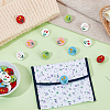 60Pcs 6 Colors 1-Hole Spray Painted ABS Plastic Buttons BUTT-PH0001-65B-4
