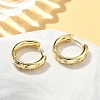 Brass Micro Pave Clear Cubic Zirconia Hoop Earrings EJEW-A132-17G-3