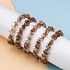 Natural Rutilated Quartz Chip Beaded Stretch Bracelets for Women Men BJEW-L038-01A-1
