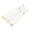 3Pcs Alloy Rhinestones Anklets LS-AJEW-S083-01G-12-2