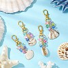 4Pcs Shell Pendant Decorations HJEW-JM03085-1
