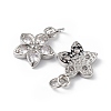 Rack Plating Brass Micro Pave Cubic Zirconia Charms KK-F848-13P-3