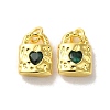 Brass Micro Pave Cubic Zirconia Pendants KK-H461-06G-02-1