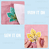 9Pcs Leaf Computerized Embroidery Cloth Iron on/Sew on Patches PATC-WH20006-007-6