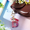 Alloy Resin Butterfly Keychains KEYC-TADJ0002-02G-D-5