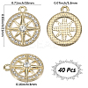 40Pcs Alloy Rhinestone Pendants FIND-SC0014-58G-2