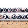 Electroplate Natural Fire Crackle Agate Beads Strands G-T131-55-13-4