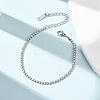 304 Stainless Steel Rhinestone Cup Chain Bracelets for Women BJEW-P376-01P-01-1