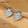 304 Stainless Steel Triangle Stud Earrings for Women WGC8486-03-1