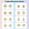 48Pcs 8 Styles Rack Plating Alloy Charms FIND-DC0002-78-4