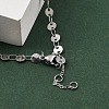 Anti-Tarnish 304 Stainless Steel Flat Sequin Chain Necklaces for Women NJEW-K255-28P-3