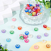 60Pcs 12 Colors Luminous Acrylic European Beads LACR-TA0001-06-6