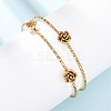 304 Stainless Steel Cuff Bangles for Women BJEW-P377-03G-1