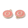 (Defective Closeout Sale Border damaged) Golden Plated Alloy Enamel Charms LS-ENAM-XCP0001-20O-3