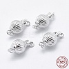 Anti-Tarnish Rhodium Plated 925 Sterling Silver Box Clasps STER-F037-012P-4