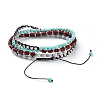 4 Loops Adjustable Nylon Thread Warp Braided Beads Bracelets BJEW-JB04412-2
