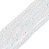 Transparent Electroplate Glass Beads Strands EGLA-F156-AB06-1