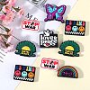 12Pcs 6 Styles Independence Day Silicone Focal Beads SIL-SZ0001-83-3