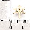 Brass Micro Pave Cubic Zirconia Charms KK-N261-10G-3