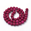 Synthetic Lava Rock Beads Strands G-S247-6mm-M-1-3