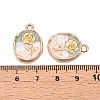 Rack Plating Alloy Enamel Pendants LS-ENAM-N056-409A-3