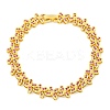Rack Plating Brass Pave Cubic Zirconia Butterfly Link Bracelets for Women BJEW-B110-05G-02-1