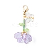 Handmade Glass Seed Beaded and Acylic Butterfly Pendant Decorations Sets HJEW-MZ00259-02-2