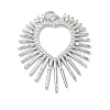 Brass Micro Pave Clear Cubic Zirconia Pendants KK-L254-04P-1