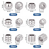 100Pcs 6 Style 201 Stainless Steel European Beads Sets STAS-PH0005-43-2