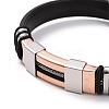 Men's Silicone Cord Bracelet BJEW-M206-02RGP-2