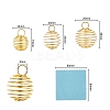 30Pcs 3 Style Round Iron Wire Pendants IFIN-YW0001-25-3