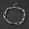 Non-Tarnish 304 Stainless Steel Oval & Infinity Link Chain Bracelets for Women BJEW-K226-14C-P-2
