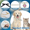 4Pcs 4 Styles Resin Imitation Pearl & Rhinestones Beaded Pet Collars AJEW-FG0008-03-3