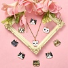 45Pcs 9 Styles Printed Alloy Pendants ENAM-CJ0003-46-6