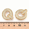 Brass Micro Pave Cubic Zirconia Pendants KK-N254-06G-Q-3
