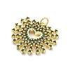 Brass Micro Pave Cubic Zirconia Pendants KK-Q006-35G-02-2