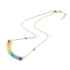 Shell Pearl & Faceted Glass Beads Pendant Necklace for Teen Girl Women NJEW-TA00012-2