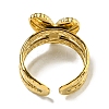 Ion Plating(IP) 304 Stainless Steel Open Cuff Rings RJEW-C079-08G-4