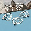 Tarnish Resistant Heart to Heart 201 Stainless Steel Pendants STAS-I032-122-6