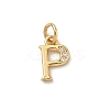 Brass Micro Pave Cubic Zirconia Charms KK-I382-03G-P-1