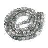 Baking Paint Crackle Glass Beads Strands DGLA-N019-01B-03-3