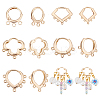   10Pcs 5 Style Brass Hoop Earring Findings FIND-PH0005-44-1