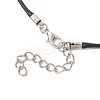 4Pcs 4 Styles Natural Labradorite & Amazonite & Rose Quartz & Amethyst Teardrop Pendant Necklaces NJEW-JN05229-5