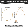 20Pcs Brass Earring Hooks & 20Pcs Hoop Earring Findings KK-BBC0005-42-2