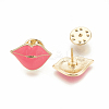 Eco-Friendly Zinc Alloy Enamel Brooches JEWB-N003-06-2
